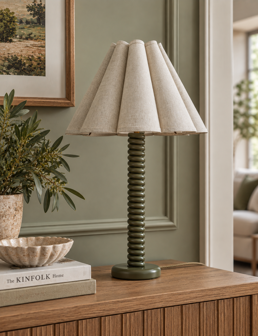 Helix Table Lamp - Dark Green