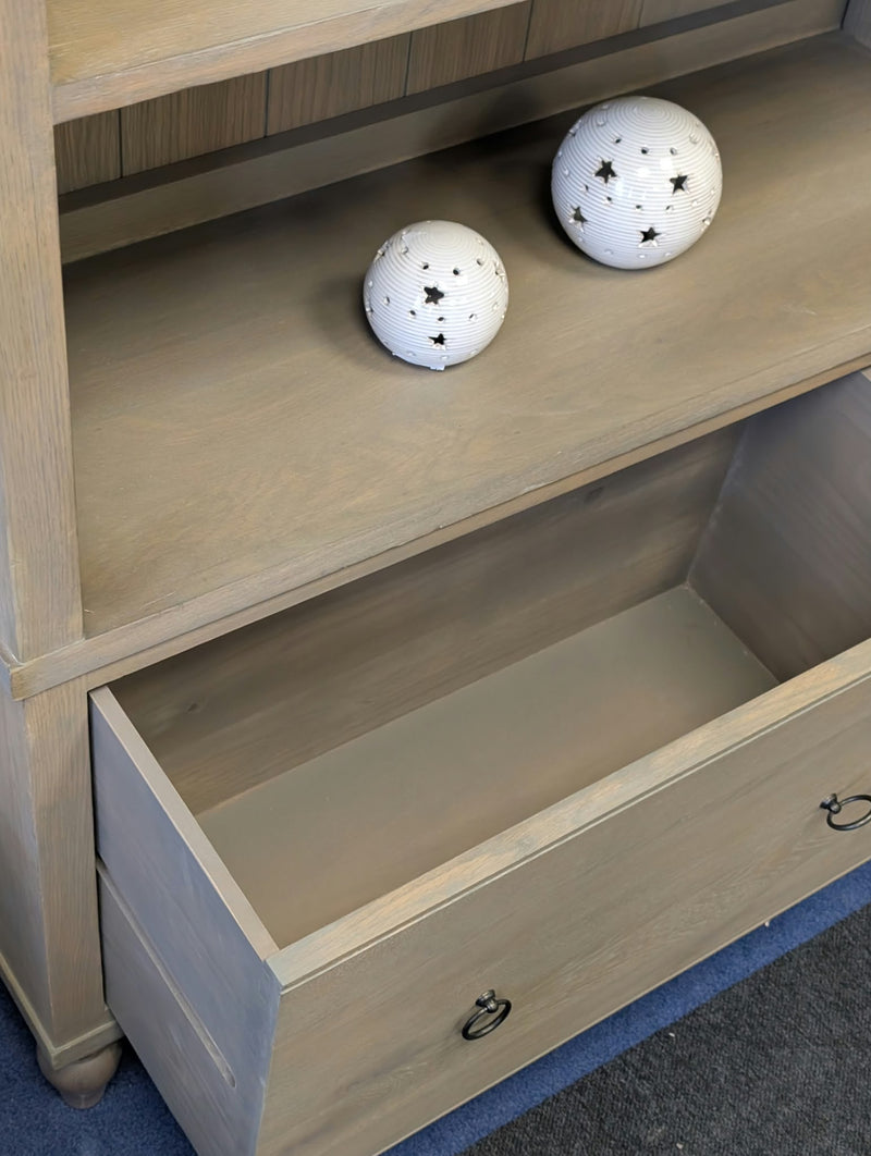 Elkstone Smoked Oak Large Divider Bookcase