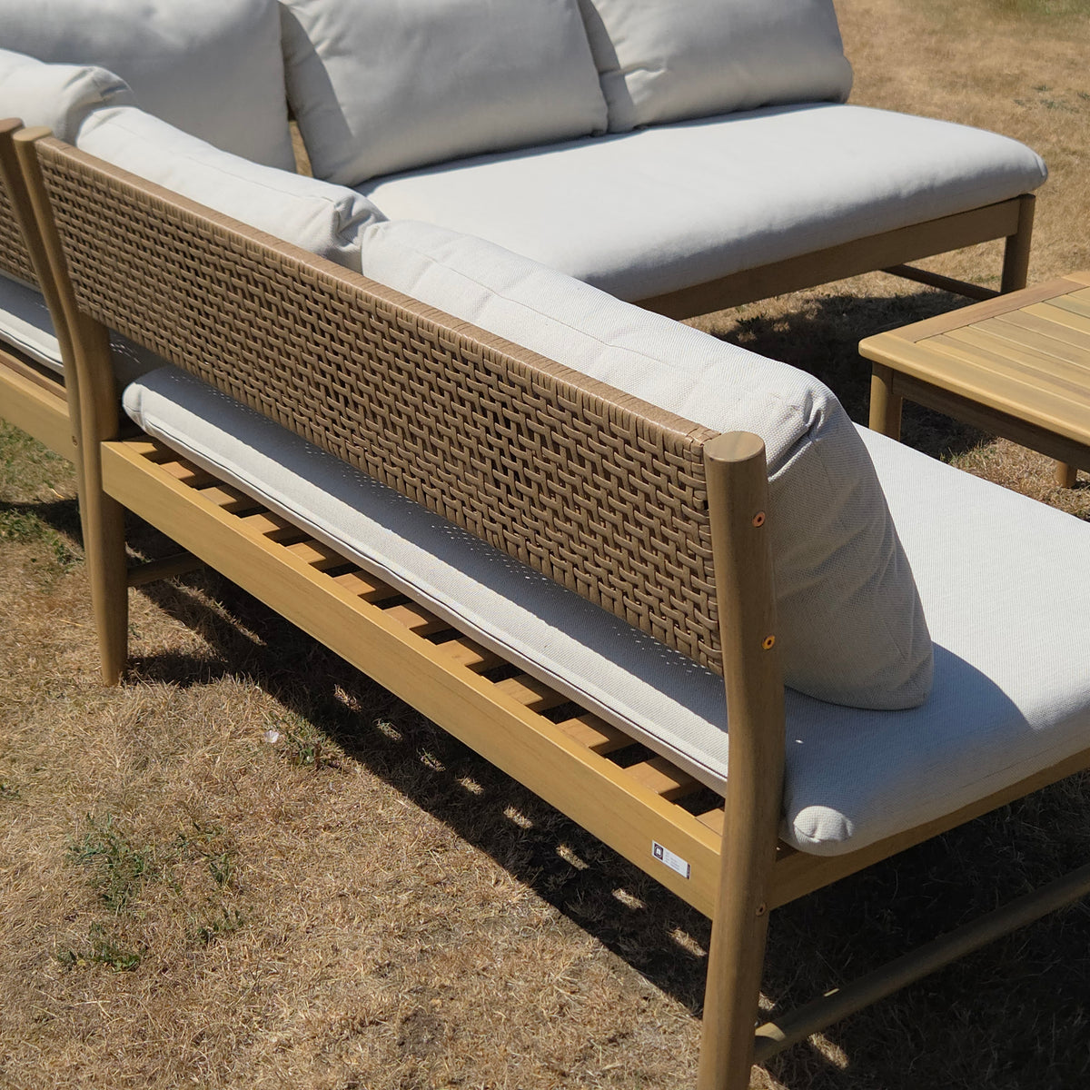Frampton Wooden Corner Sofa Lounge Set