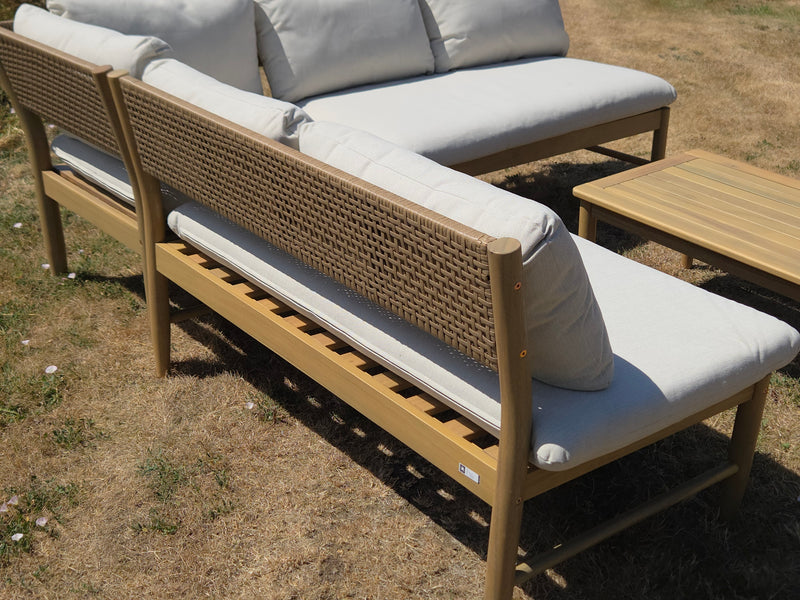 Frampton Wooden Corner Sofa Lounge Set