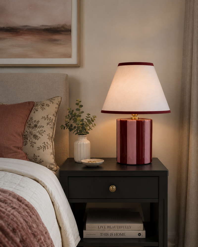 Lola Table Lamp- Red