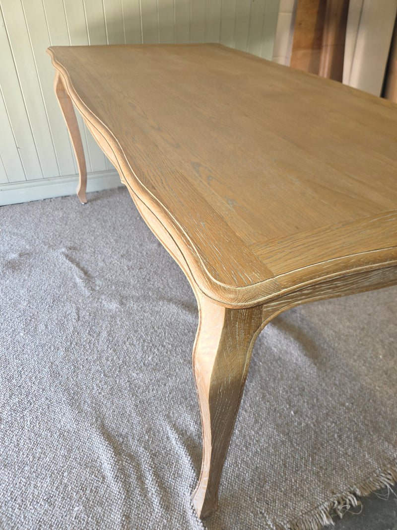 Camille Limewash Oak 6 Seater Dining Table