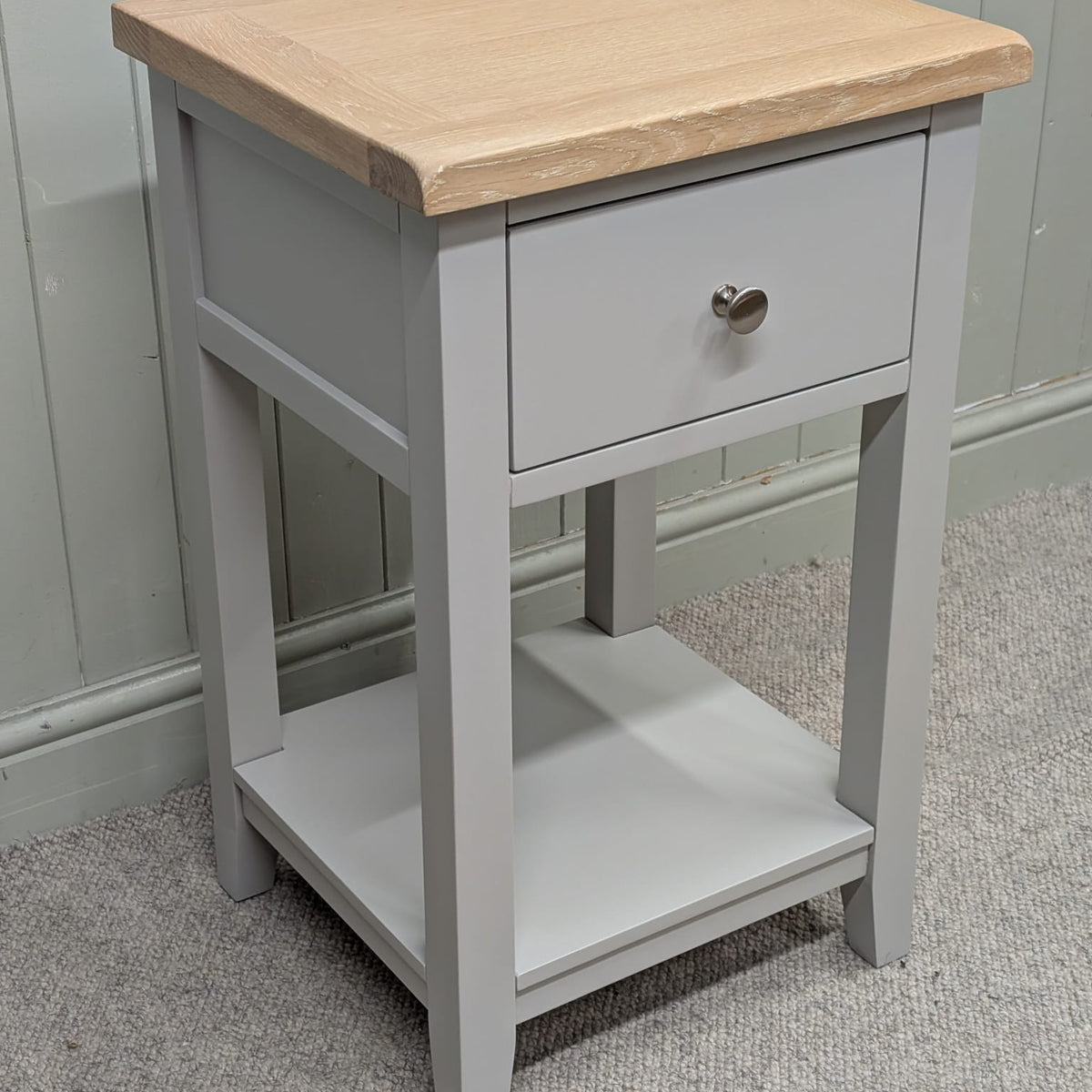 Chester Dove Grey 1 Drawer Bedside Table