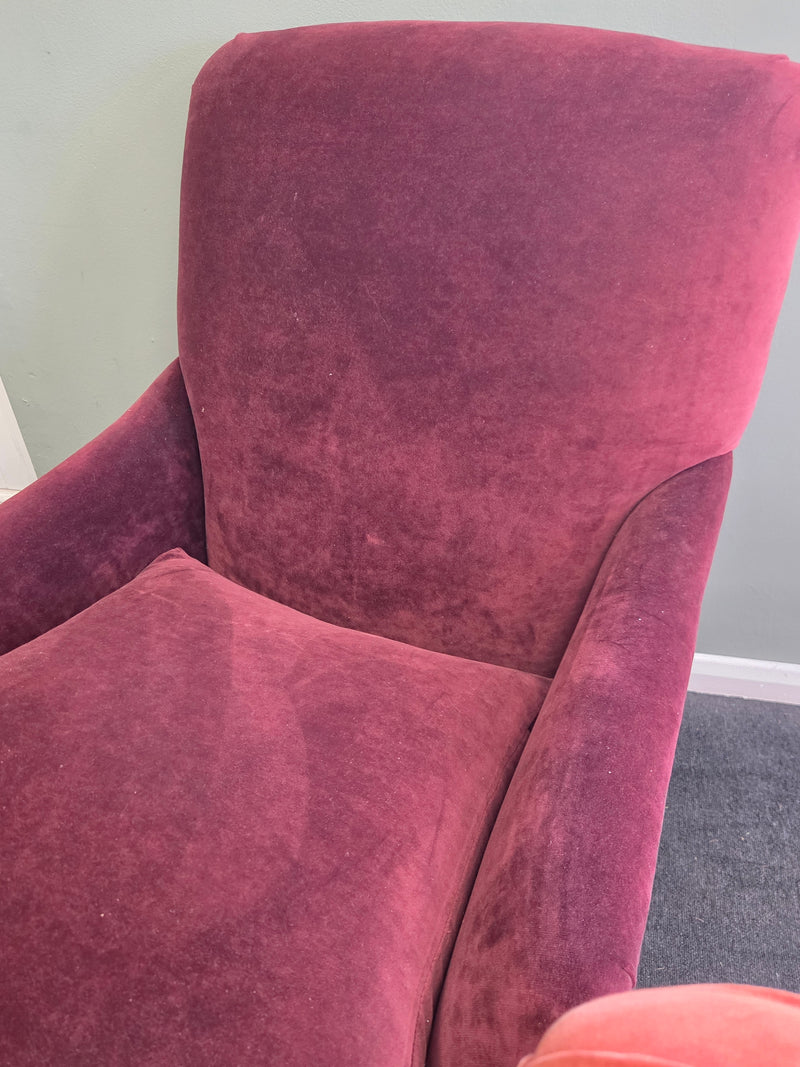 Elsie Armchair- Rosehip-  Matt Velvet