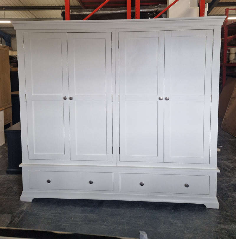 Chantilly Warm White Quad Wardrobe