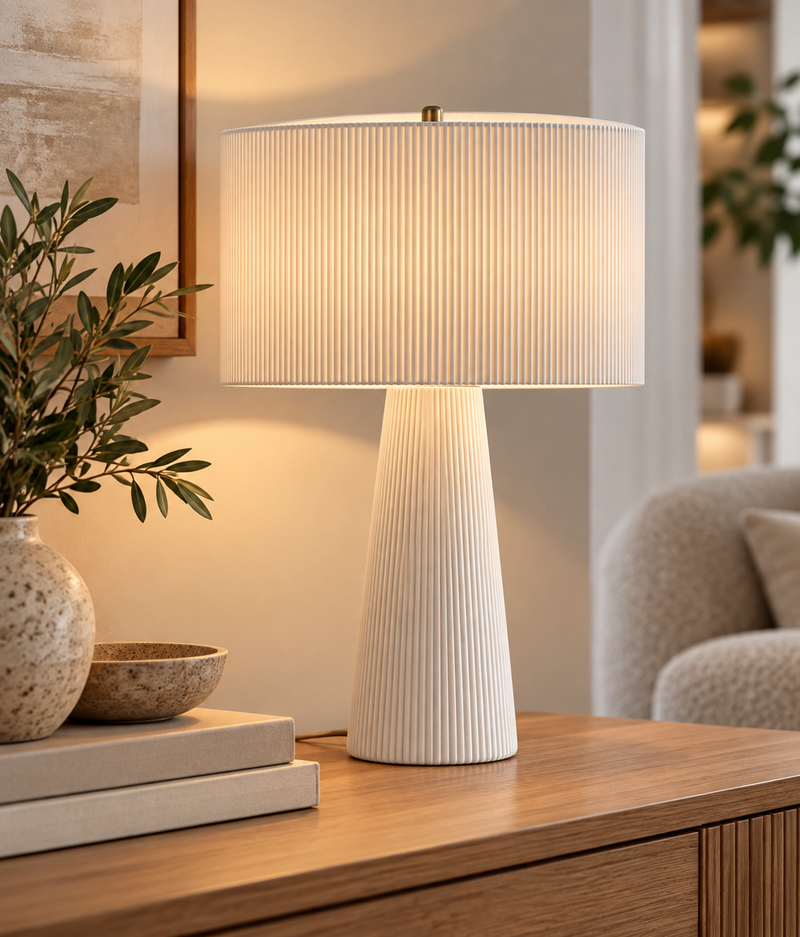 Luca Table Lamp - White