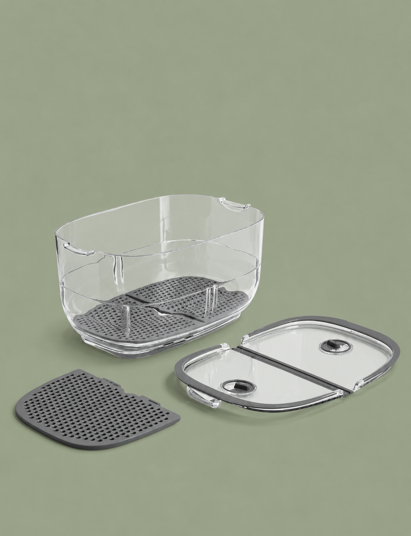 Large Fridge Storage Box - Light Grey