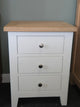Chester Pure White 3 Drawer Bedside Table