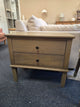 Bibury Smoked Oak Wide 2 Drawer Bedside