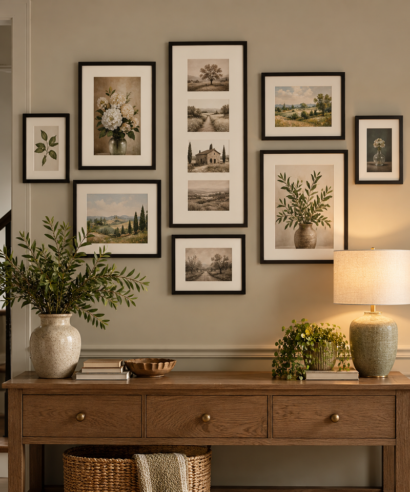 Set of 8 Gallery Frames - Black