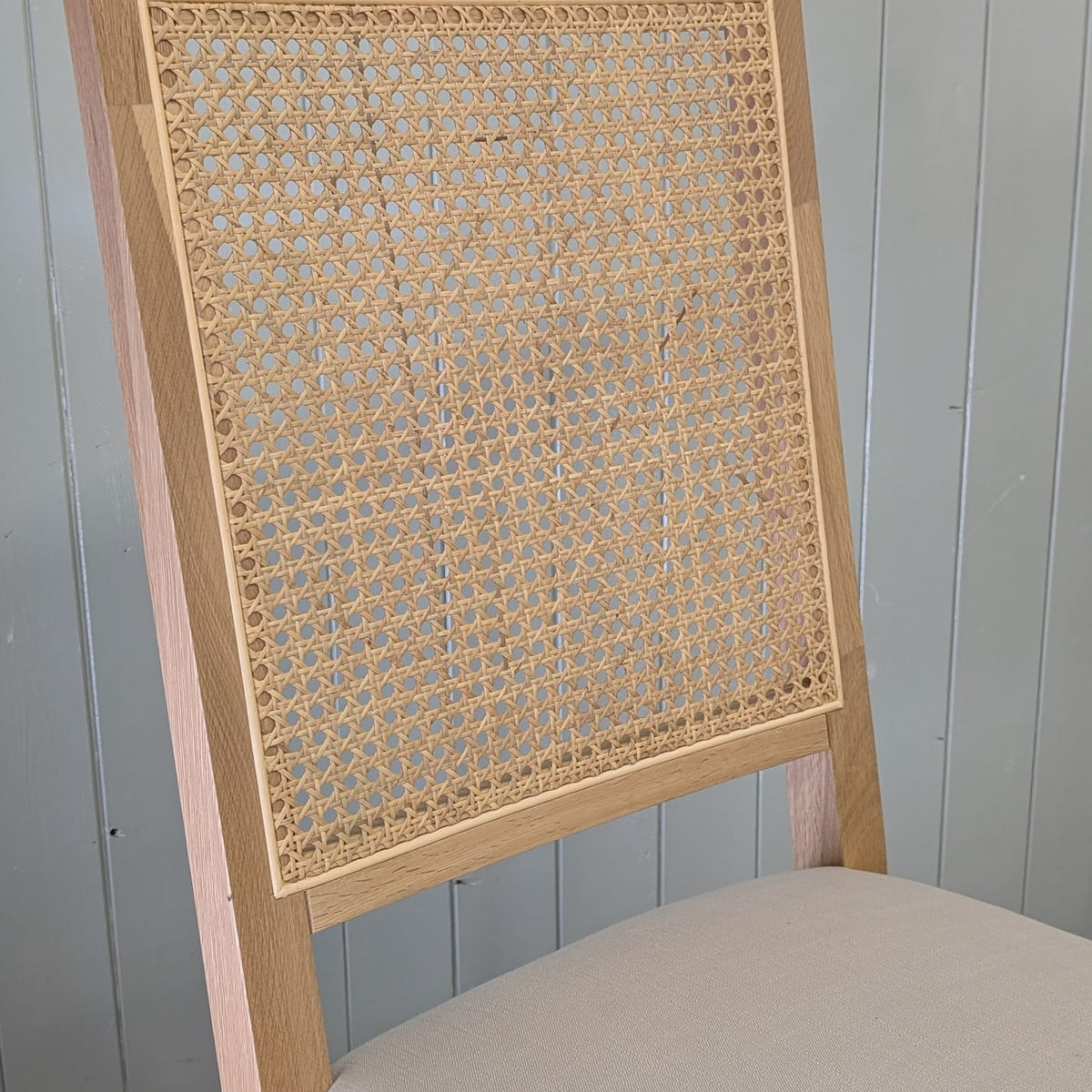 Pair of Elkstone Mellow Oak Rattan Back Chairs