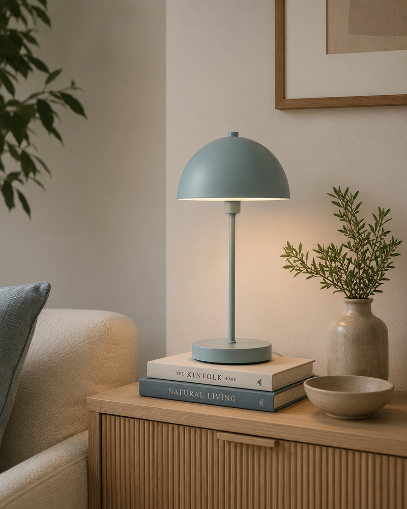 Metal Dome Table Lamp - Blue