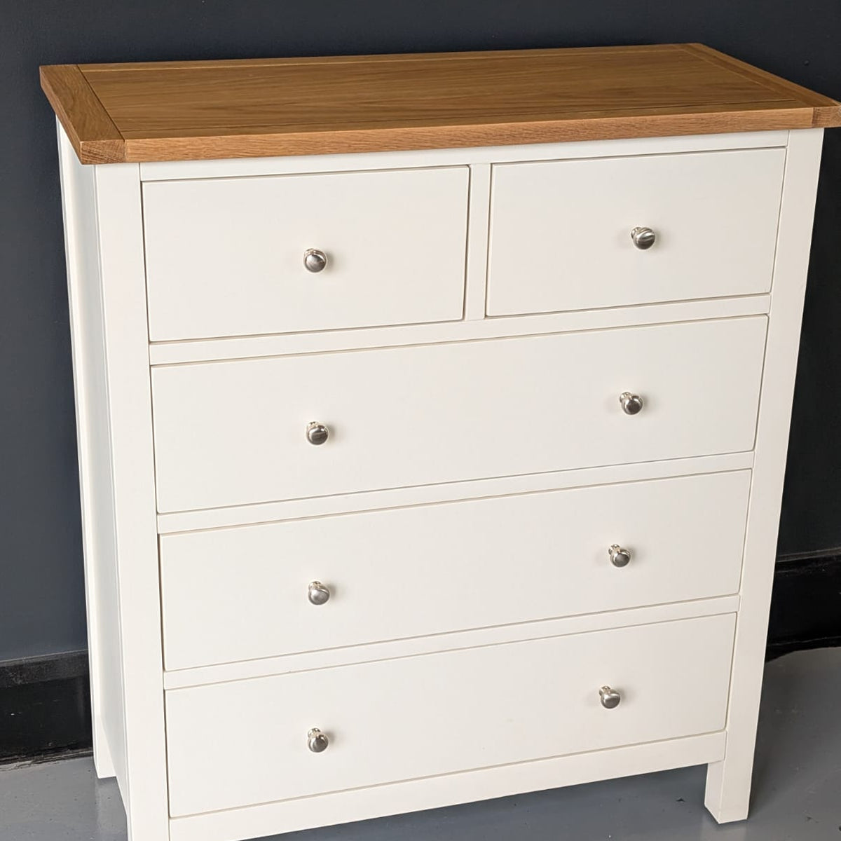 Simply Cotswold Cream 5 Drawer Chest