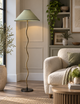 Hallie Floor Lamp - Antique Brass (Green shade)