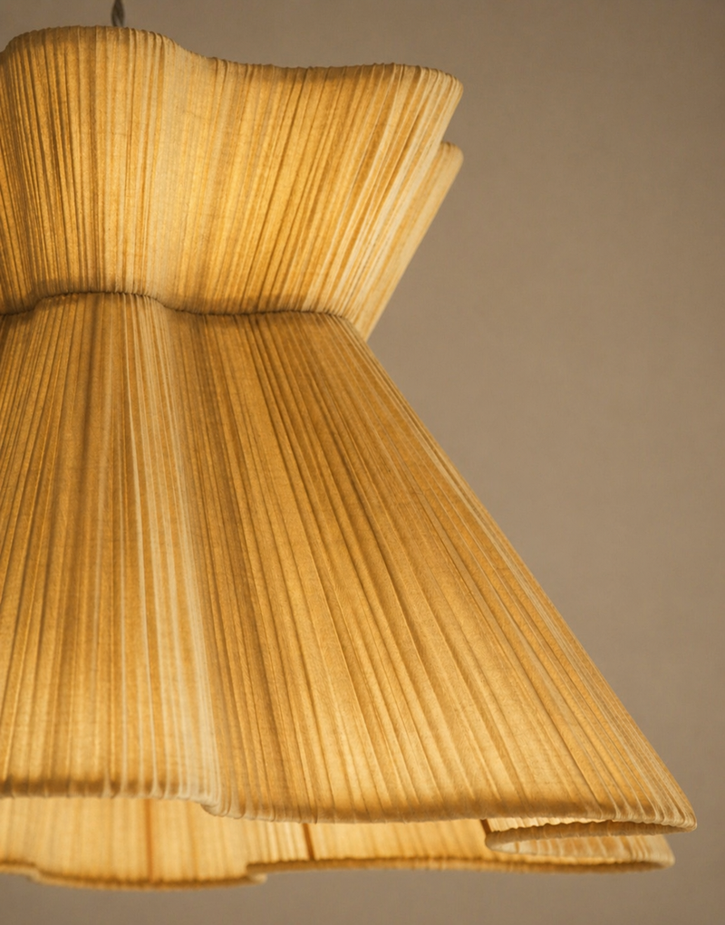 Scallop Pleated Fabric Easy Fit Ceiling Lamp Shade