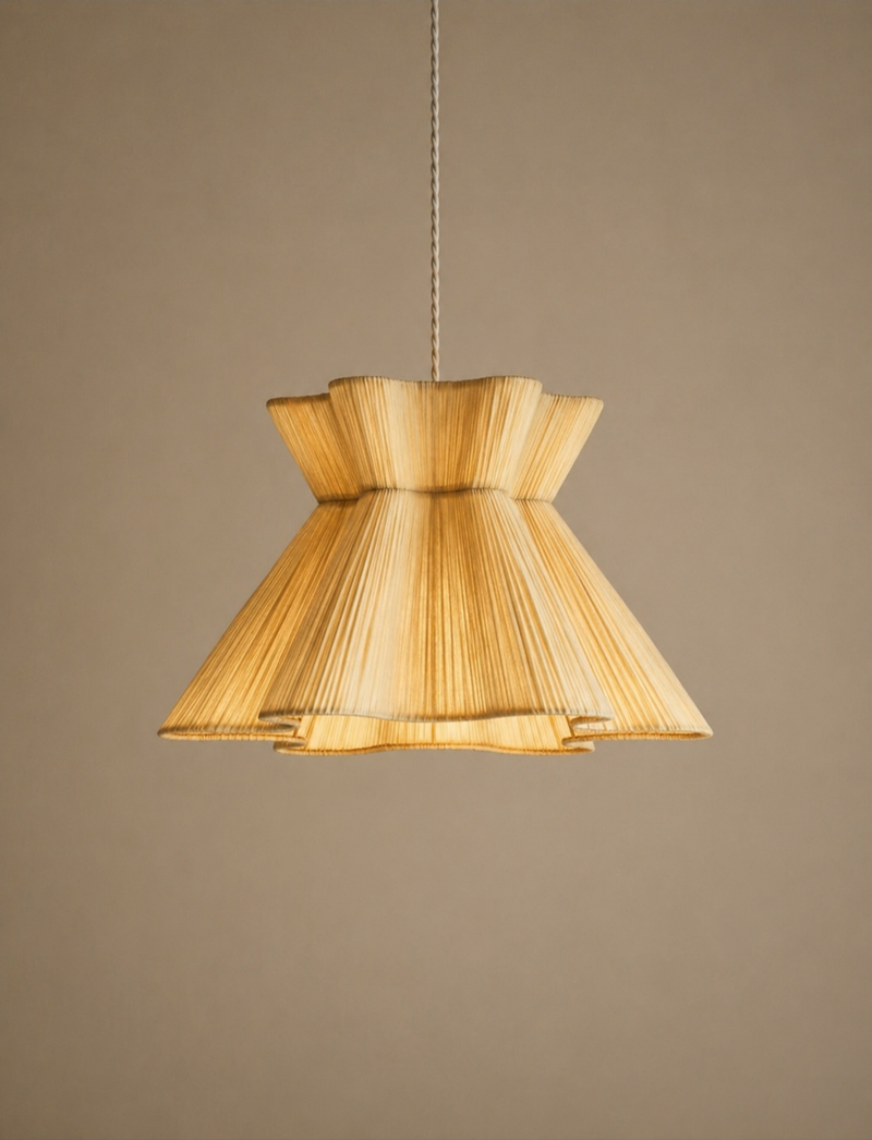 Scallop Pleated Fabric Easy Fit Ceiling Lamp Shade