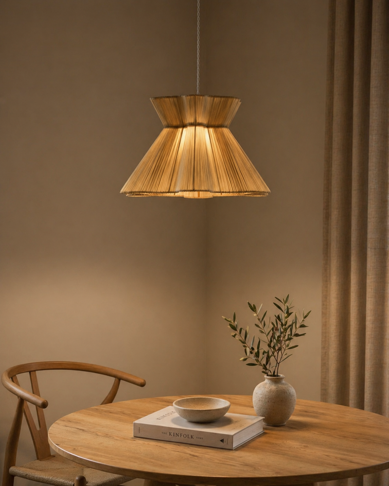 Scallop Pleated Fabric Easy Fit Ceiling Lamp Shade