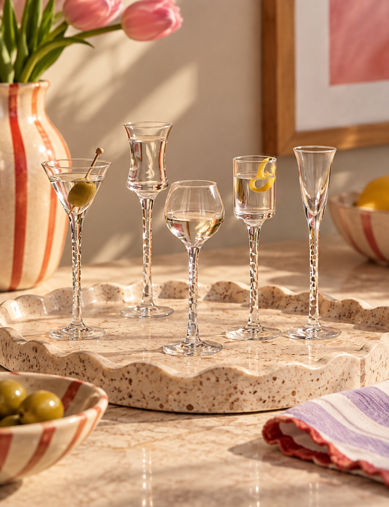 Set of Mouth Blown Schnapps Glasses