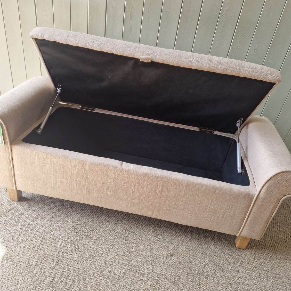 Sherborne Winged Ottoman - Stone Linen