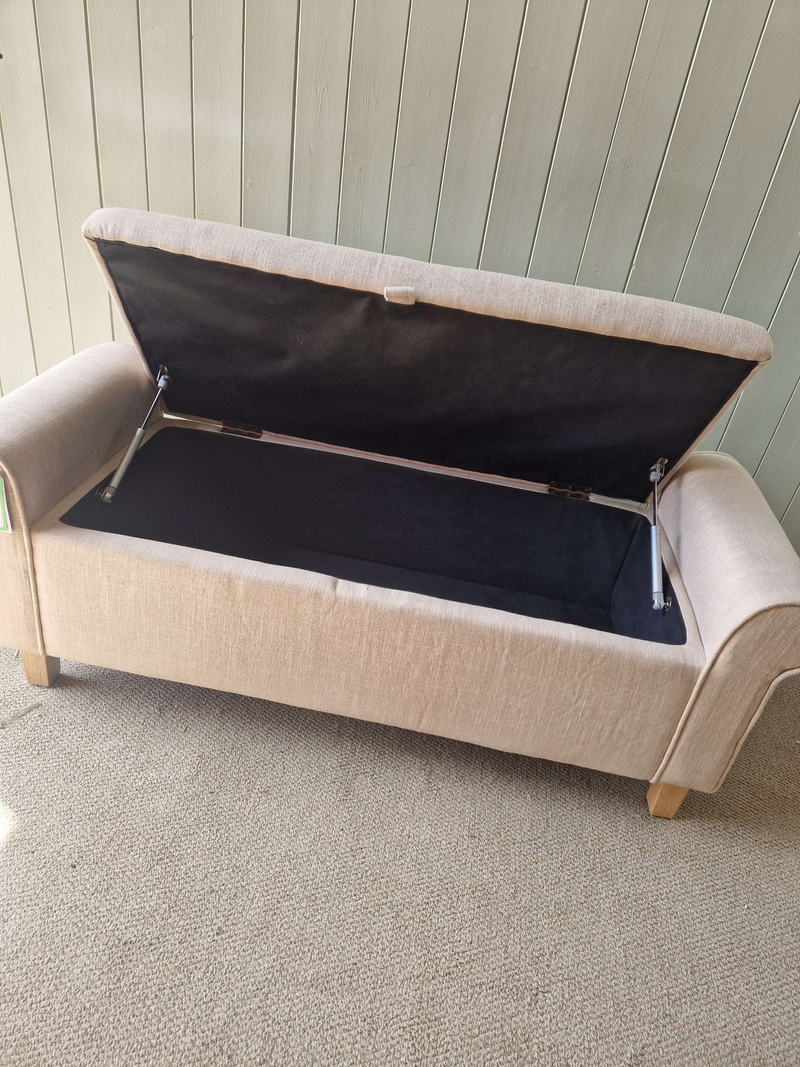 Sherborne Winged Ottoman - Stone Linen