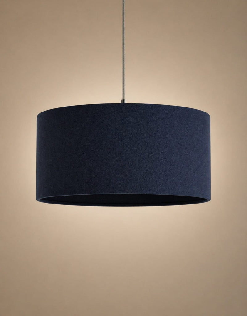 Velvet Oversized Ceiling Lamp Shade- Navy