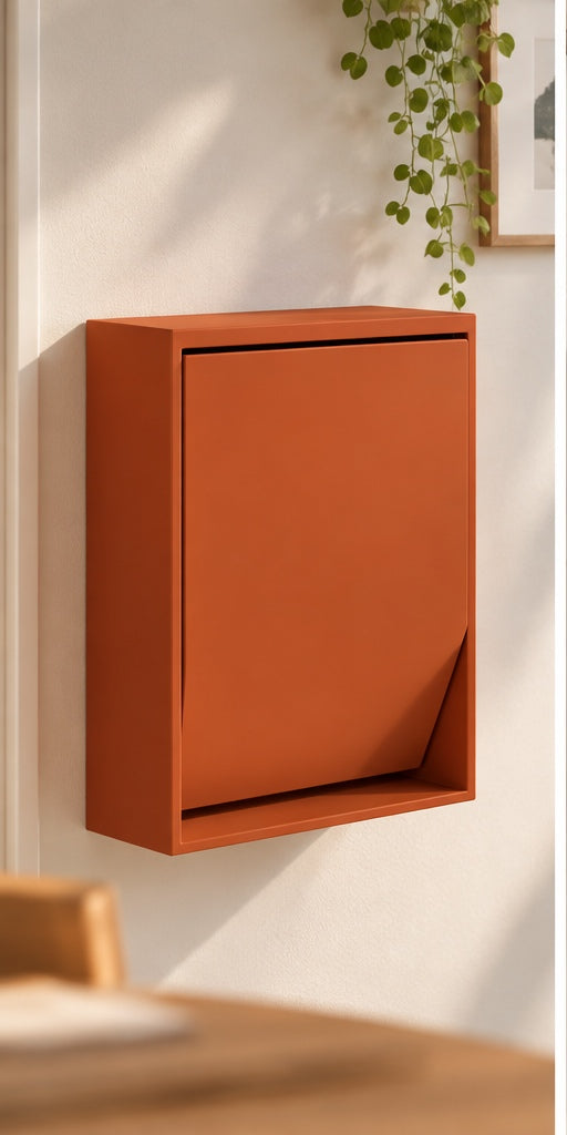 Wall-Mounted Recycling Box Mona - Terracotta