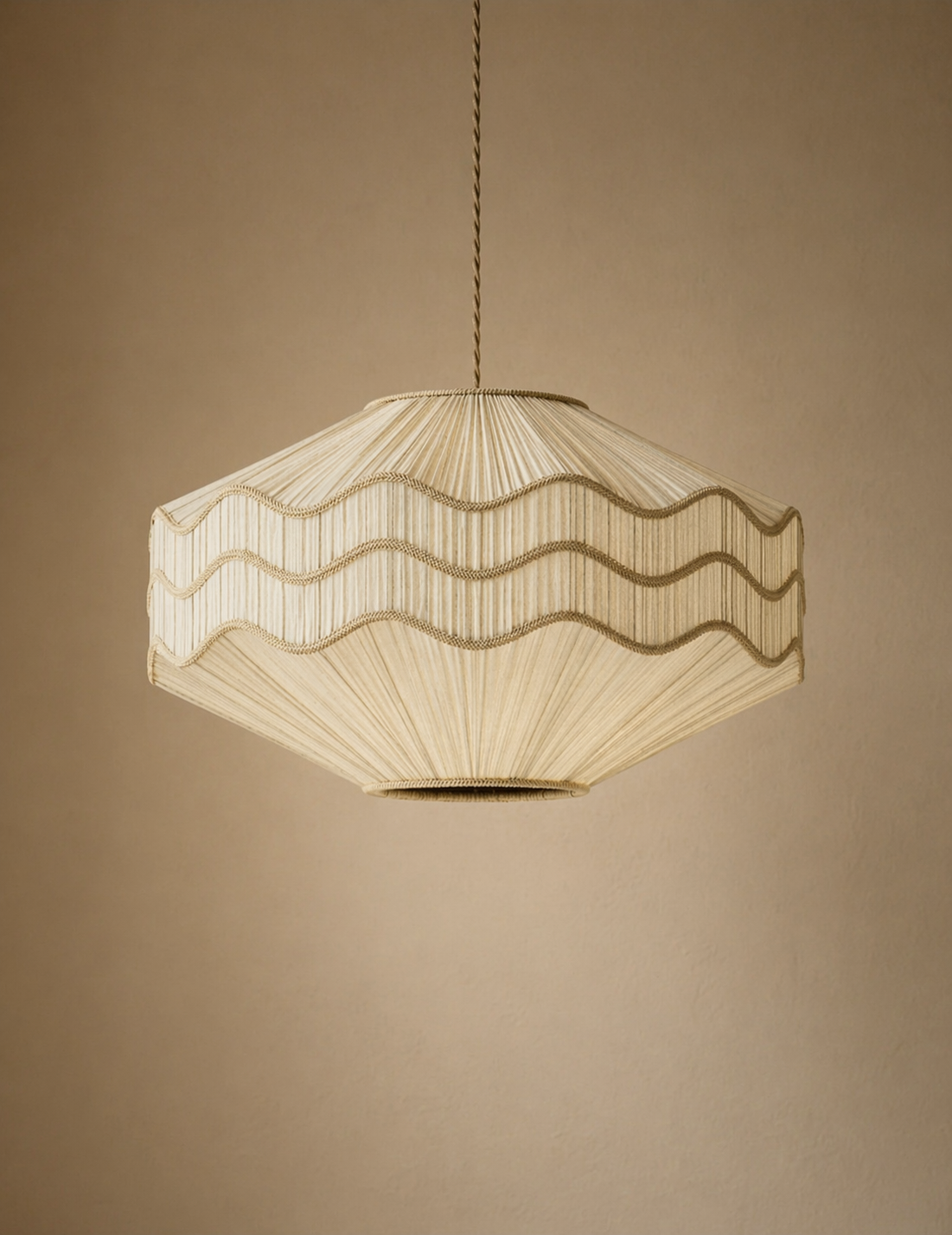 Pleated Wave Large Easy Fit Shade - Cream