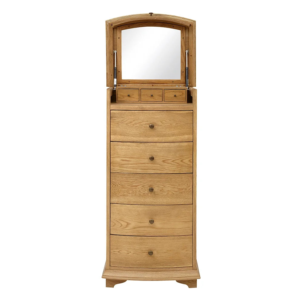 Winchcombe Oiled Oak Vanity Tallboy