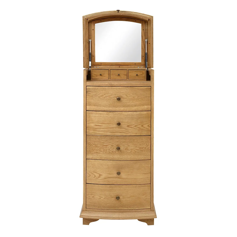 Winchcombe Oiled Oak Vanity Tallboy