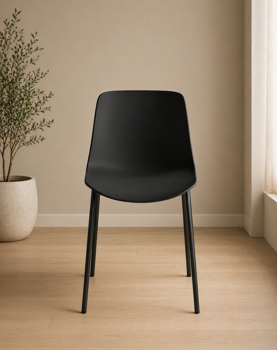 Set of 2 Zoe Dining Chairs-Black