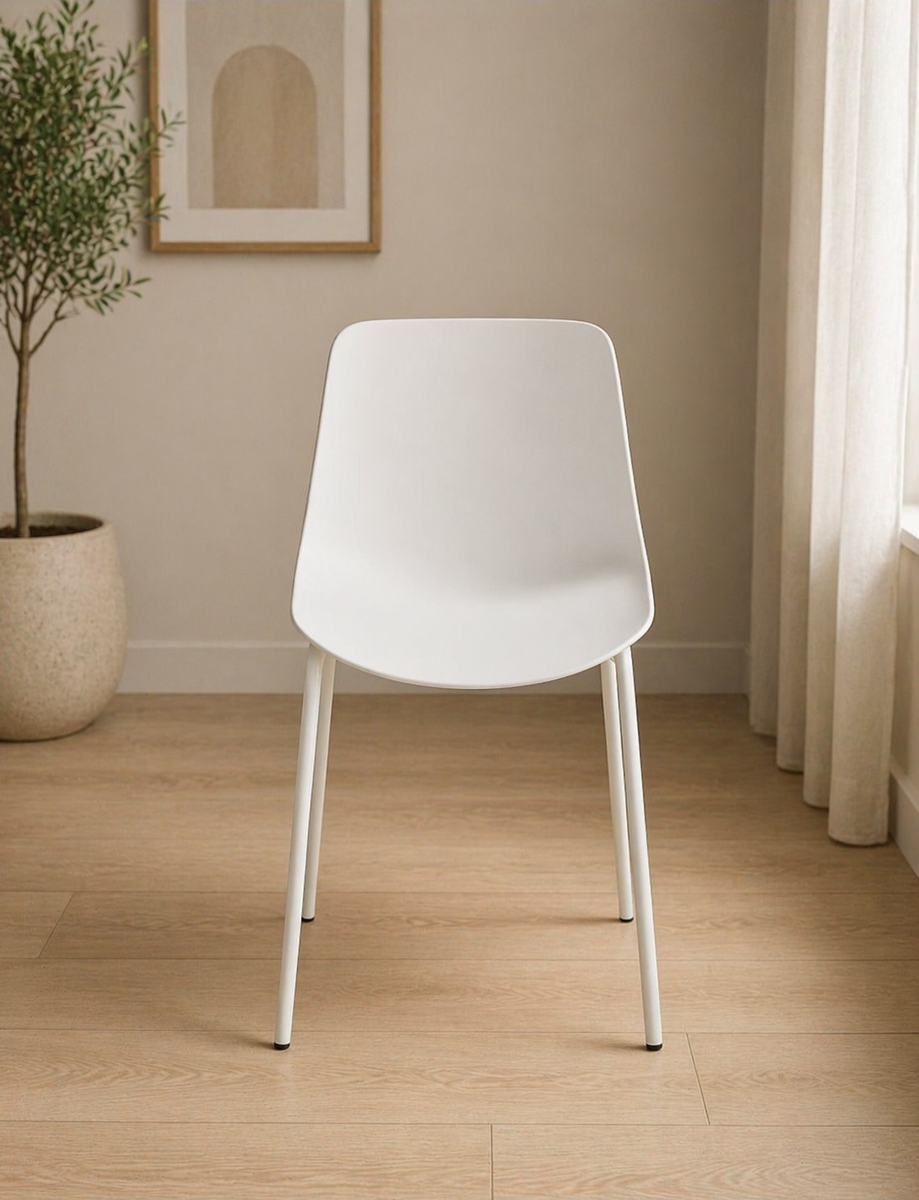 Set of 2 Zoe Dining Chairs-White